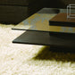 Modrest Emulsion - Modern Black Oak Glass Coffee Table