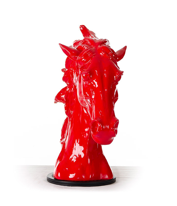 Modrest SZ0002 - Modern Red Horse Head Sculpture