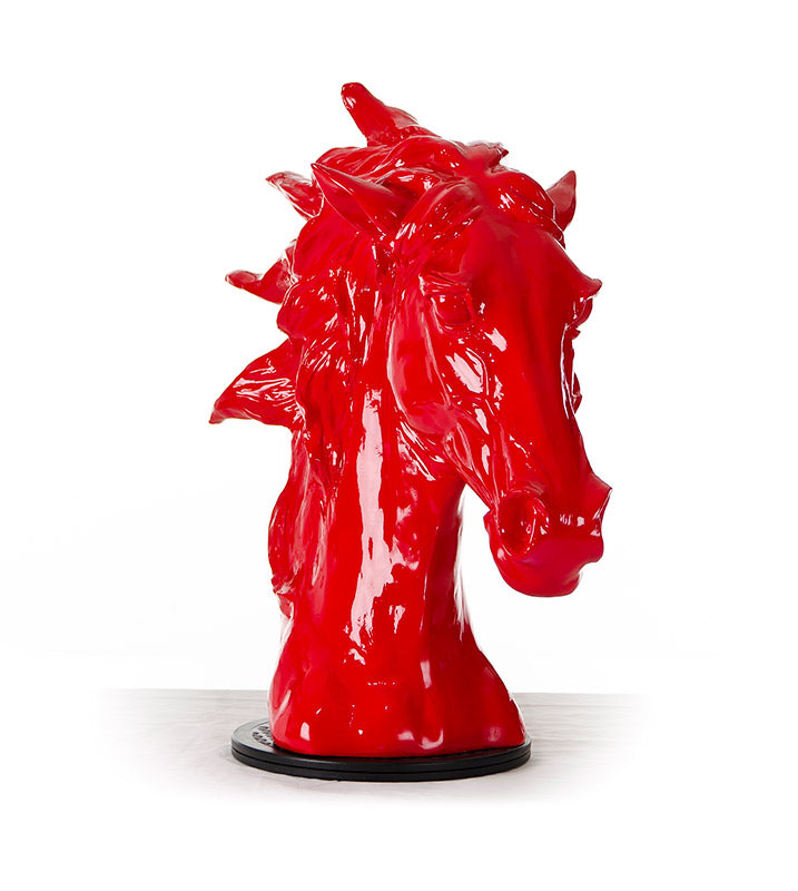 Modrest SZ0002 - Modern Red Horse Head Sculpture