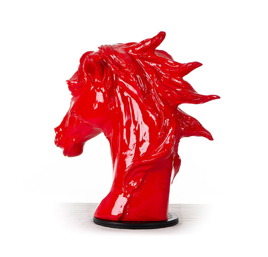 Modrest SZ0002 - Modern Red Horse Head Sculpture