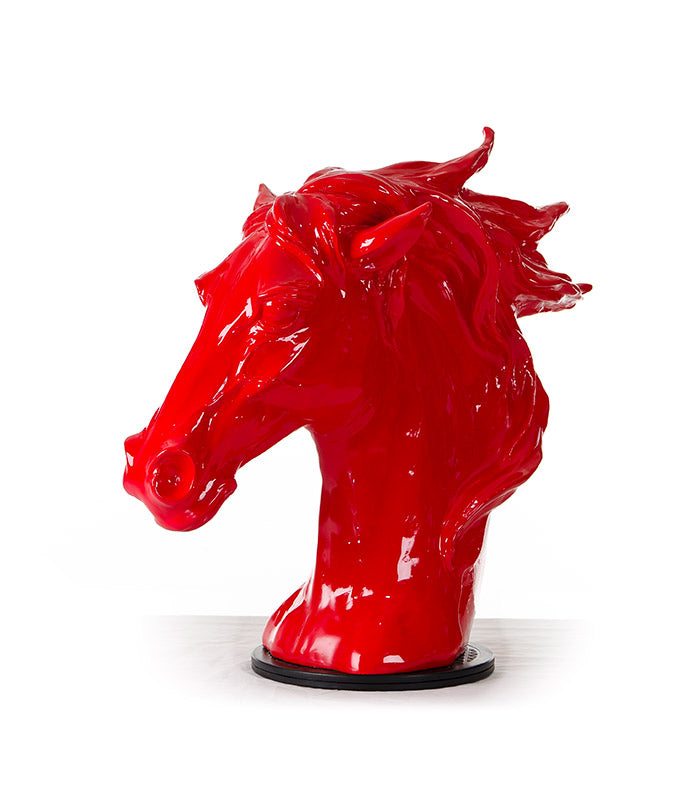 Modrest SZ0002 - Modern Red Horse Head Sculpture