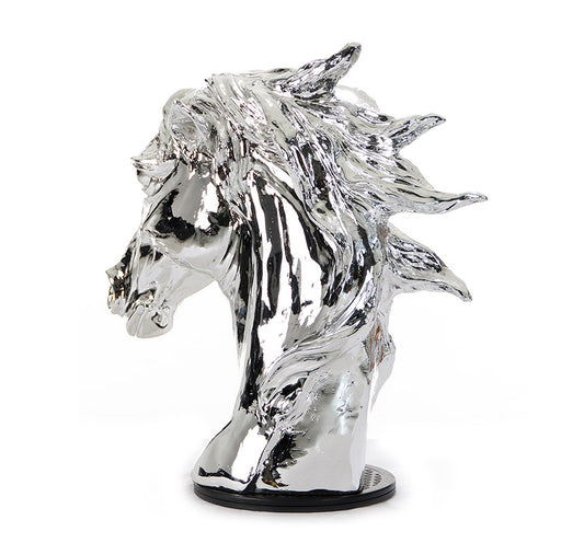 Modrest SZ0002 - Modern Silver Horse Head Sculpture