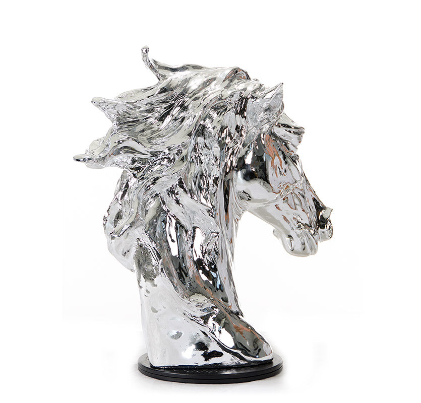 Modrest SZ0002 - Modern Silver Horse Head Sculpture