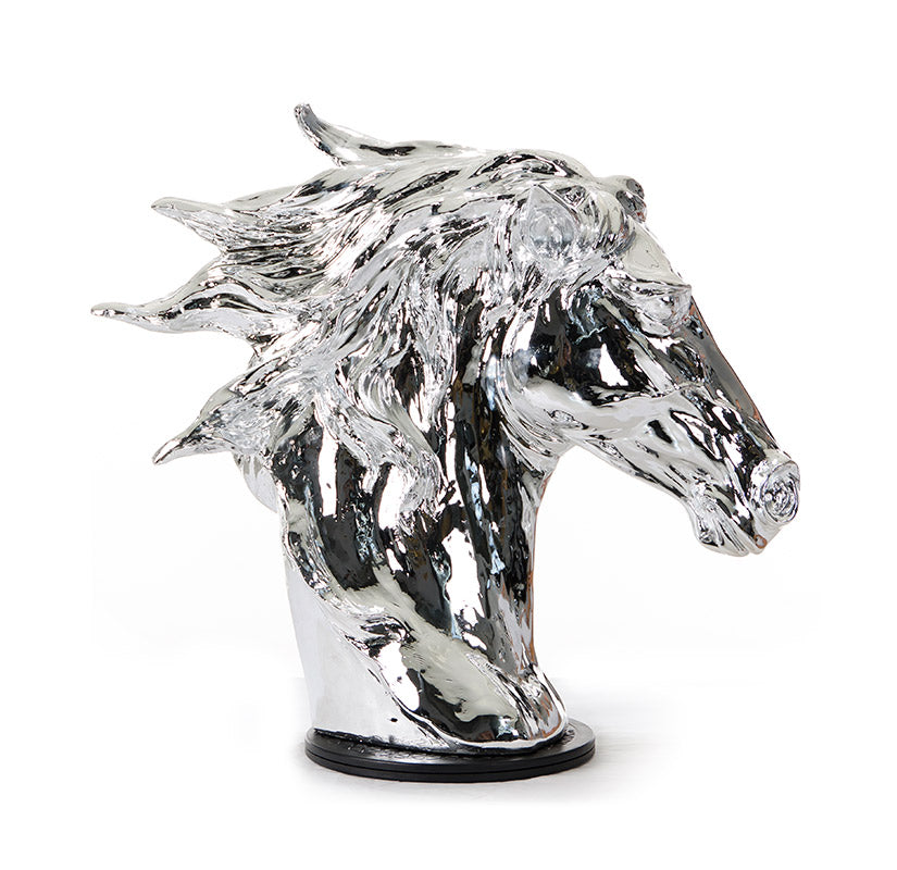 Modrest SZ0002 - Modern Silver Horse Head Sculpture