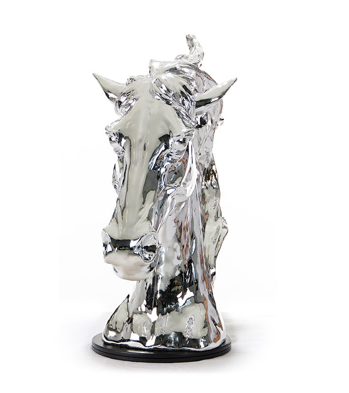 Modrest SZ0002 - Modern Silver Horse Head Sculpture