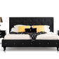Modrest Monte Carlo - White Leatherette Modern Twin Bed with Crystals