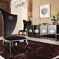 A&X Sovereign - Transitional Black Fabric Chair (Set of 2)