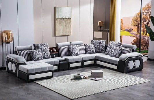 Modern Black & Grey Sectional