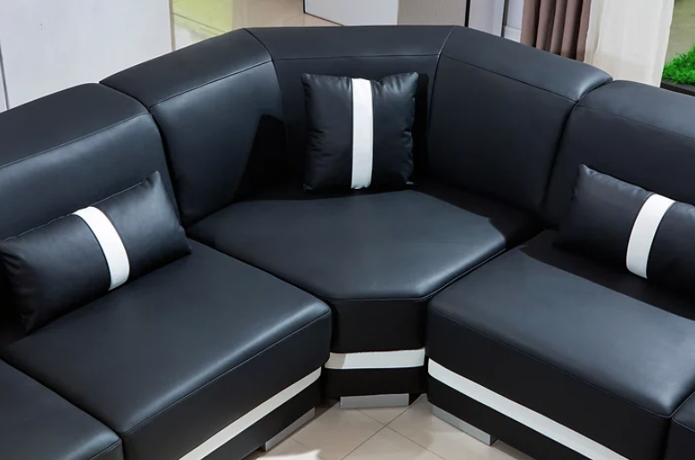 Modern Top Genuine Leather Sectional