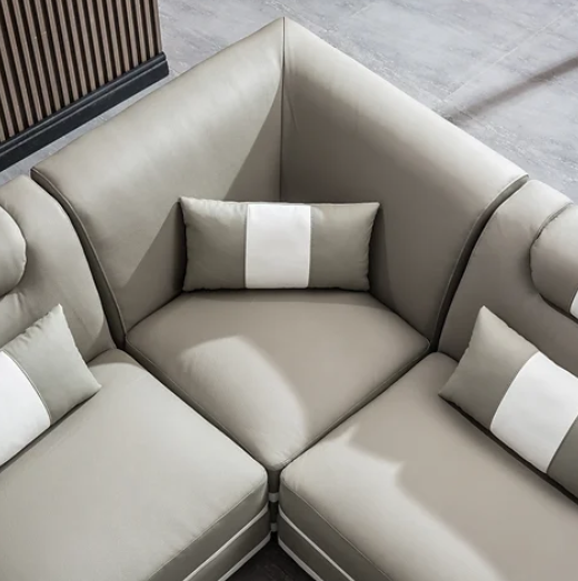 Modern Genuine Leather Sectional