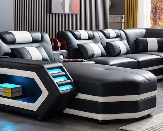 Modern Genuine Leather Sectional