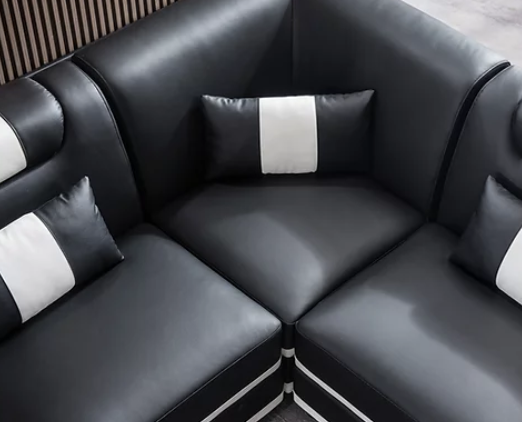 Modern Genuine Leather Sectional