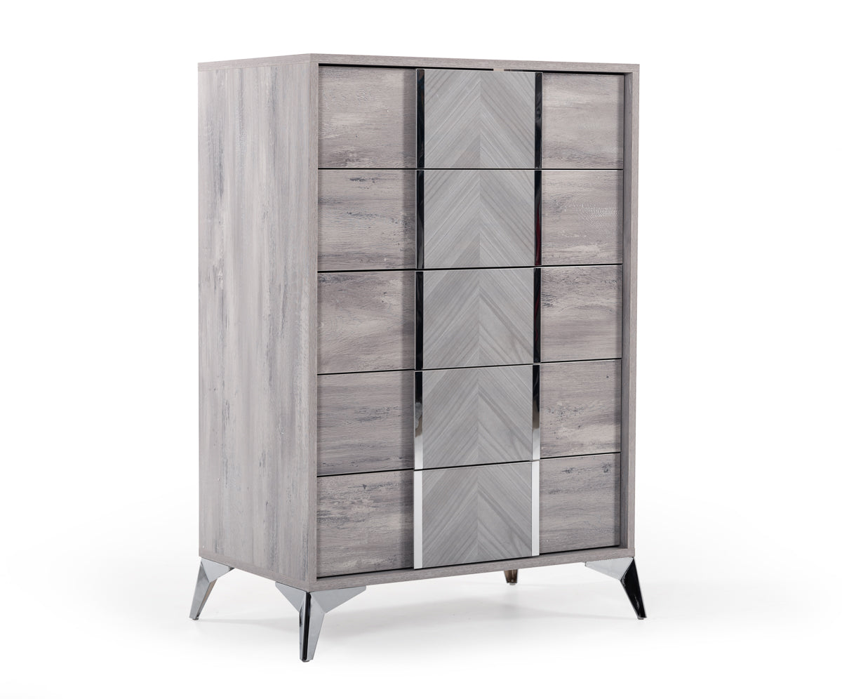 Nova Domus Alexa Italian Modern Grey Chest