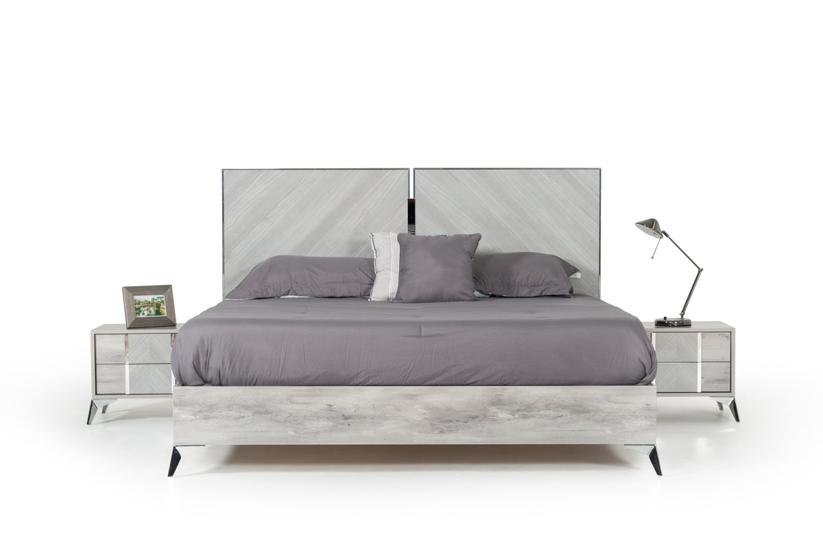 Nova Domus Alexa Italian Modern Grey Bed