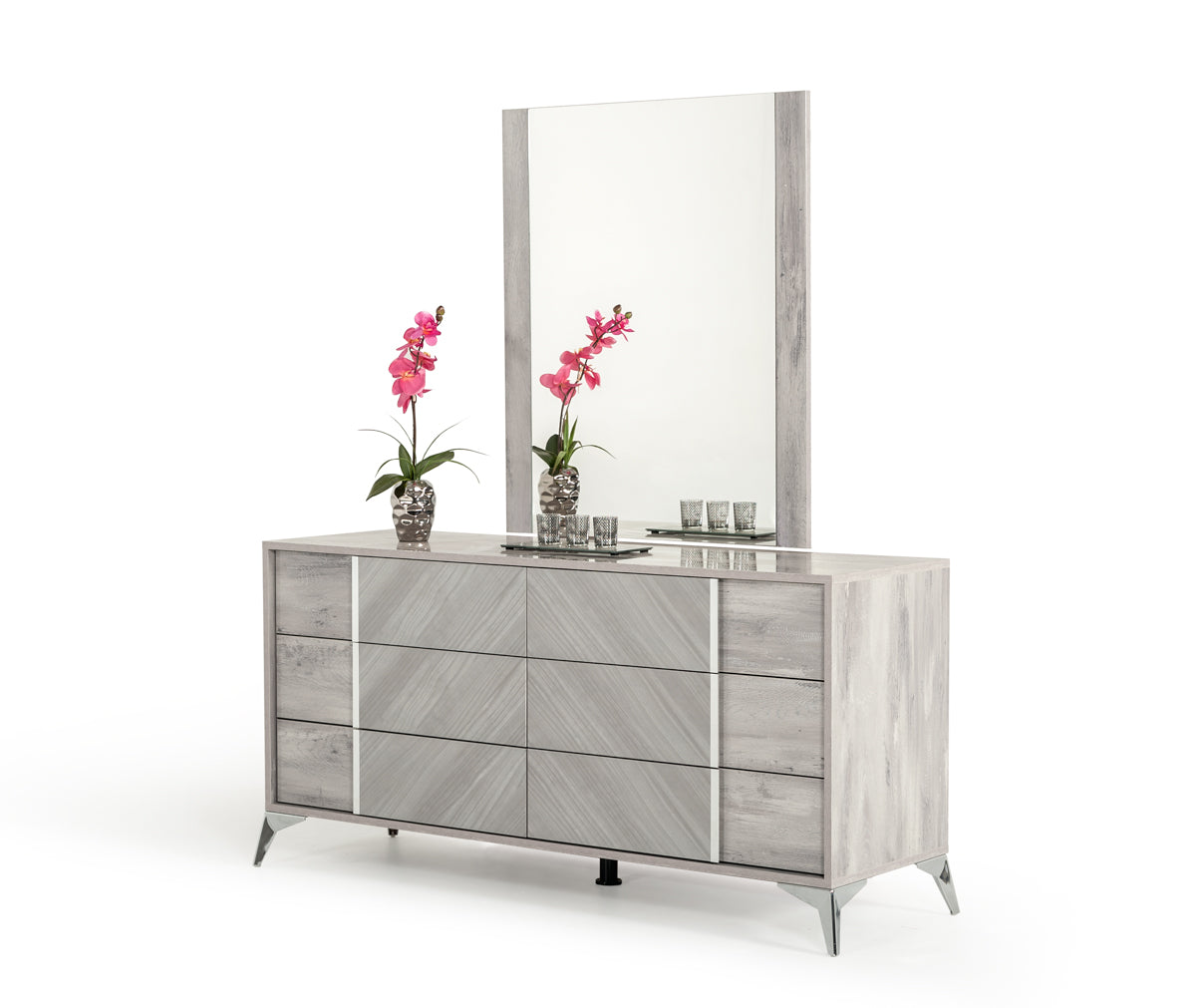 Nova Domus Alexa Italian Modern Grey Mirror