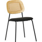 Modern Alizee - Modern Rattan and Black Dining Chair Set of 2