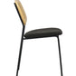 Modern Alizee - Modern Rattan and Black Dining Chair Set of 2