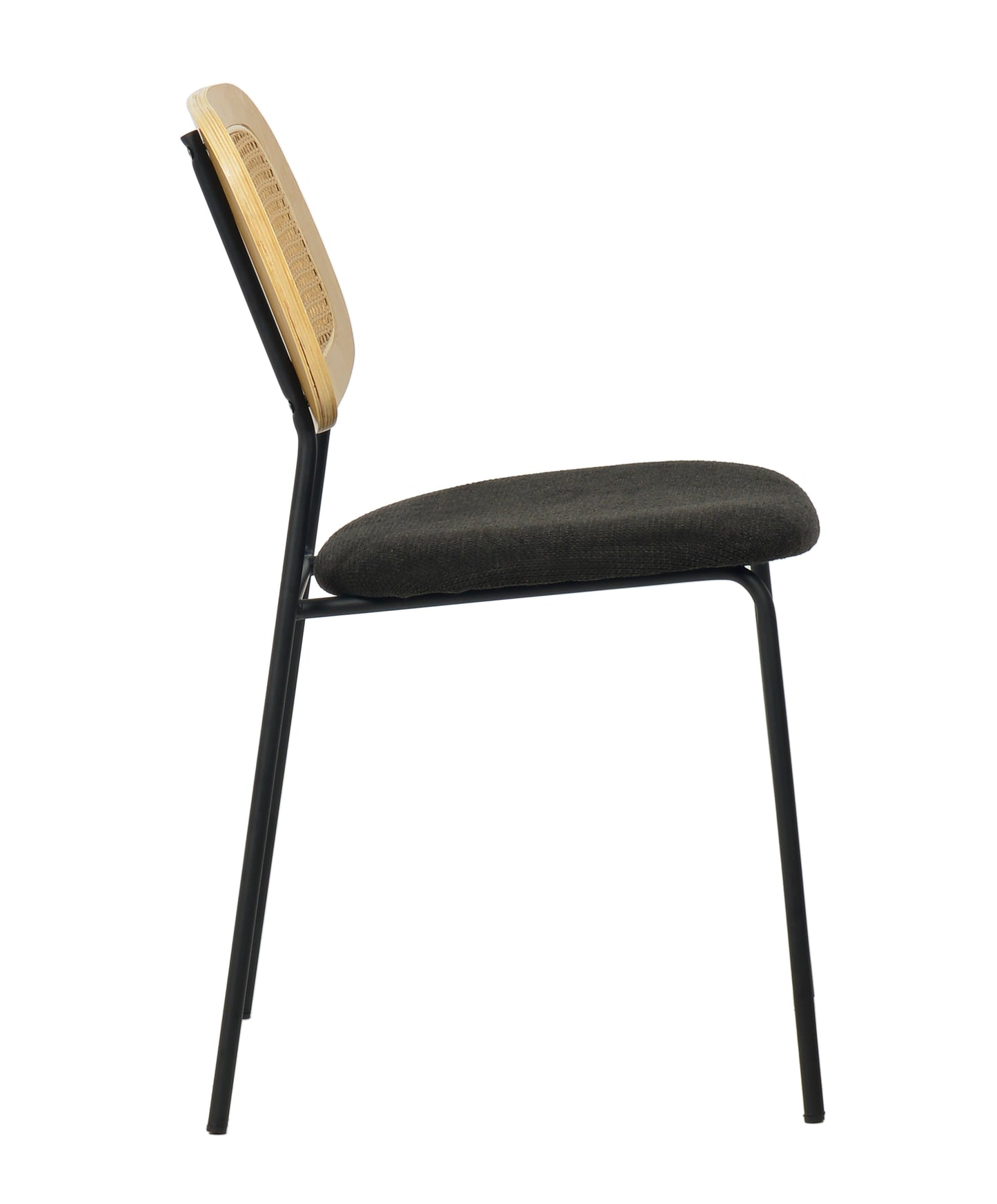 Modern Alizee - Modern Rattan and Black Dining Chair Set of 2