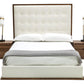 Modrest Amberlie - White Vegan Leather & Walnut Bed