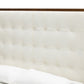 Modrest Amberlie - White Vegan Leather & Walnut Bed