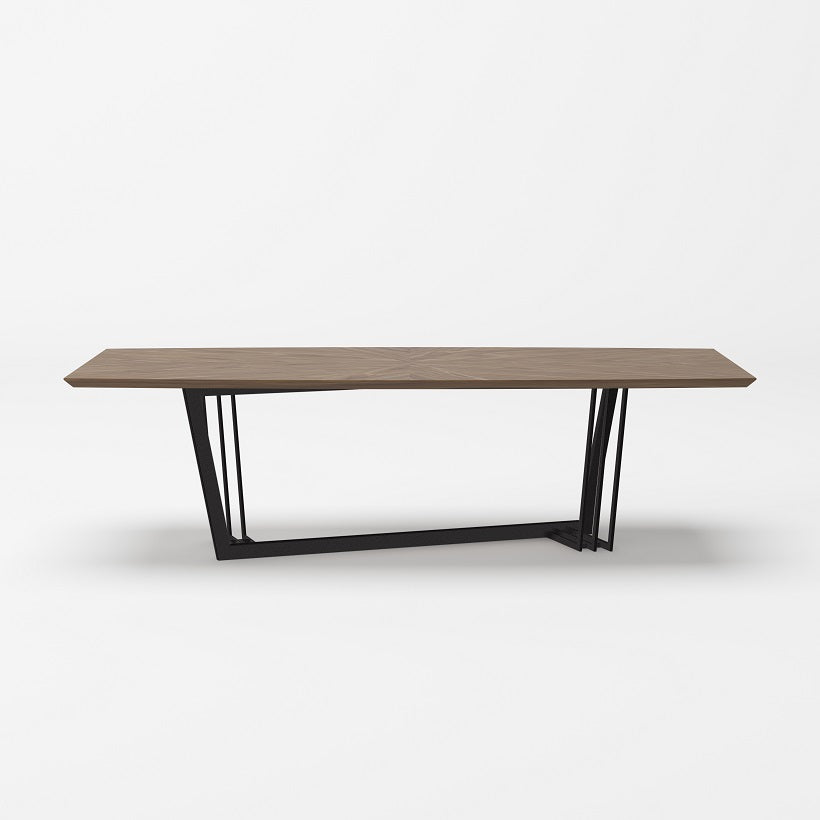 Modrest Gilroy - Modern Walnut and Black Dining Table