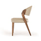 Modrest Arlo Mid-Century Beige & Walnut Dining Chair (Set of 2)