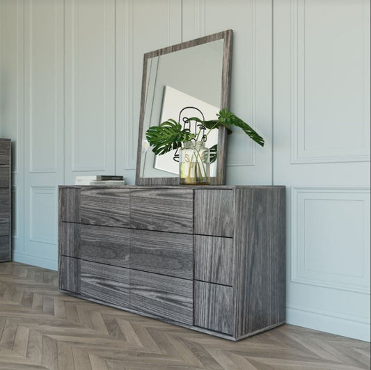 Nova Domus Asus - Italian Modern Elm Grey Dresser