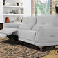 Divani Casa Austria - Modern Grey Fabric Loveseat w/ Electric Recliners