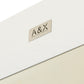 A&X Regal - Modern White Crocodile Floor Mirror