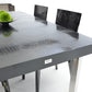 A&X Skyline - Modern Black Crocodile Lacquer Extendable Dining Table