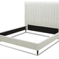 Modrest Hemlock - Contemporary White Fabric Bed