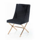 Modrest Alexia Modern Black & Rosegold Dining Chair