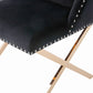 Modrest Alexia Modern Black & Rosegold Dining Chair