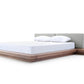 Modrest Opal Modern Walnut & Grey Platform Bed