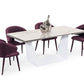 Modrest Baldwin - Modern White Ceramic Extendable Dining Table