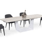 Modrest Baldwin - Modern White Ceramic Extendable Dining Table