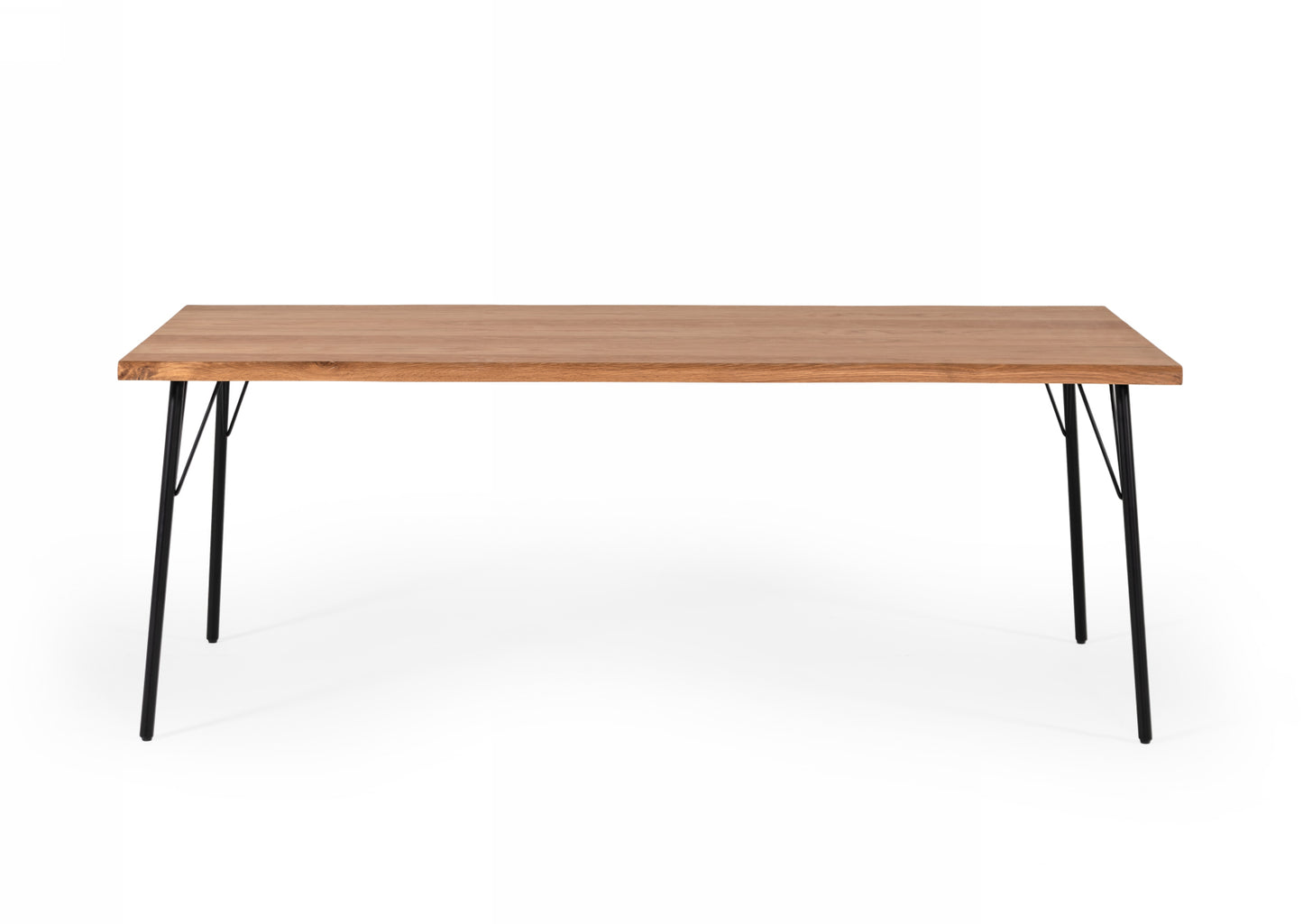 Modrest Barnum - Industrial Oak and Black Iron Live Edge Dining Table