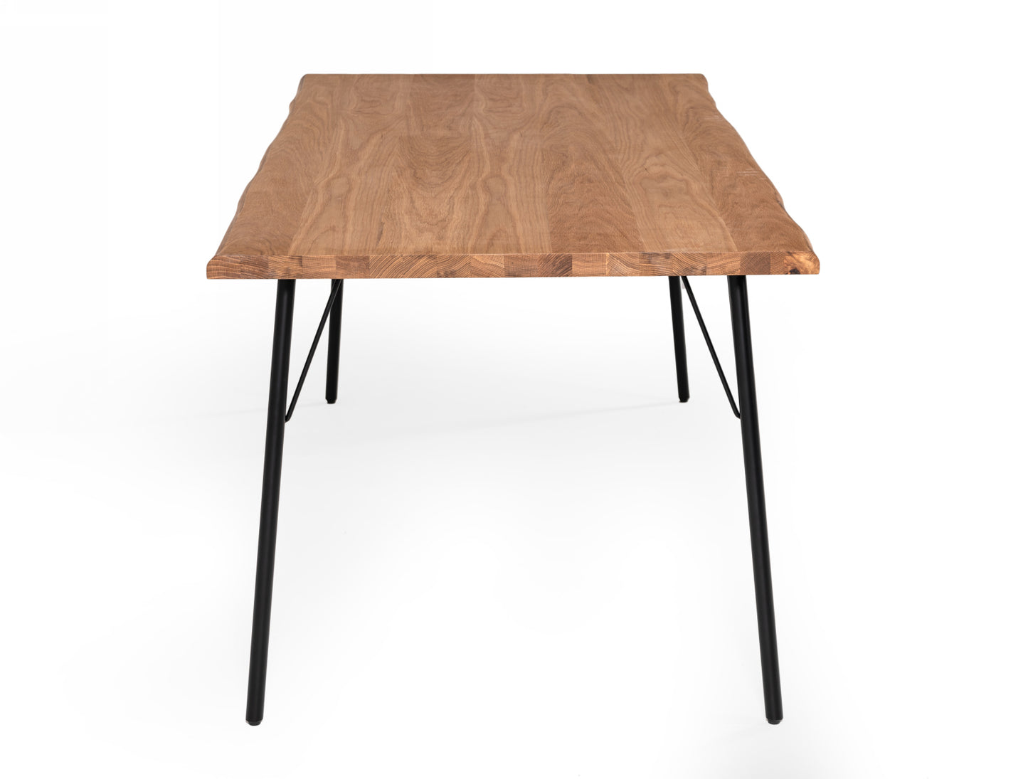 Modrest Barnum - Industrial Oak and Black Iron Live Edge Dining Table