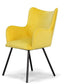 Modrest Barrett - Modern Yellow Velvet Dining Chair