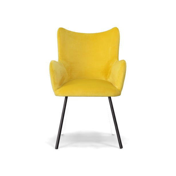 Modrest Barrett - Modern Yellow Velvet Dining Chair