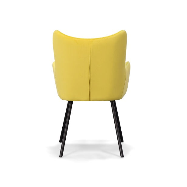 Modrest Barrett - Modern Yellow Velvet Dining Chair