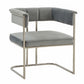 Modrest Bavaria - Modern Light Grey & Stainless Steel Dining Chair