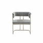 Modrest Bavaria - Modern Light Grey & Stainless Steel Dining Chair