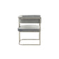 Modrest Bavaria - Modern Light Grey & Stainless Steel Dining Chair