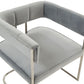 Modrest Bavaria - Modern Light Grey & Stainless Steel Dining Chair