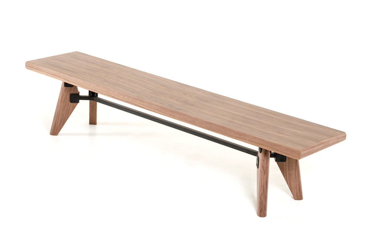 Modrest Kennedy Modern Walnut Dining Bench