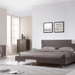 Modrest Nicola Modern Grey Oak & Stainless Steel Bed