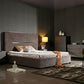 Modrest Duke Modern Grey & Black Gun Chrome Nightstand