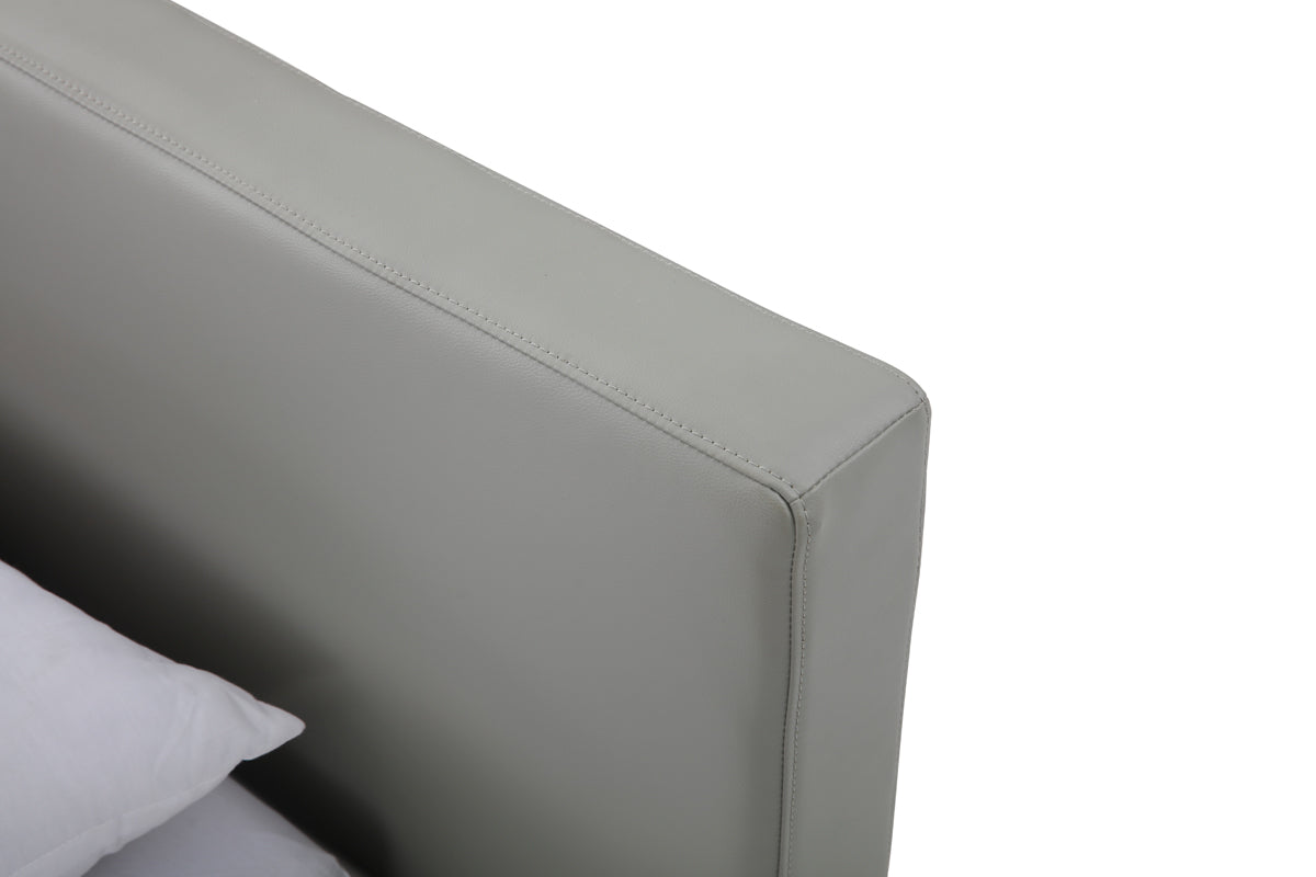 Modrest Opal Modern White & Grey Platform Bed