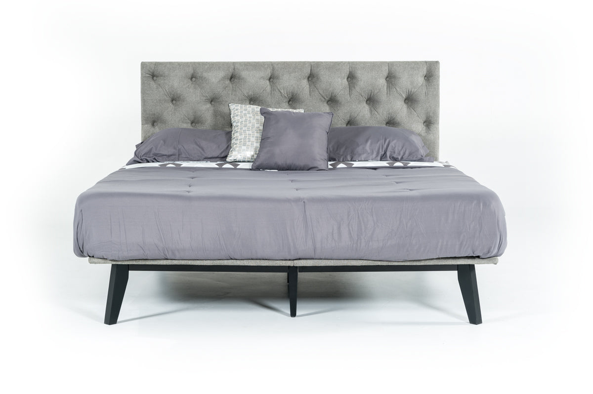 Modrest Gibson Modern Grey Fabric Bed